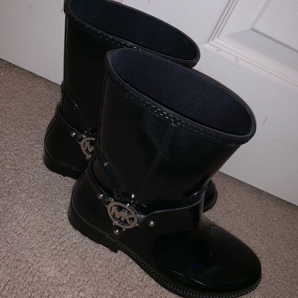 Black Michael Kors Rain Boots